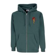 Obey Drake Zip Hood Fleece Sweatshirt Green, Herr