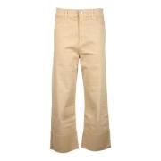 Twinset Bomullsblandning Slim Fit Byxor Beige, Dam