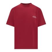 Gcds Broderad T-shirt Kollektion Red, Herr