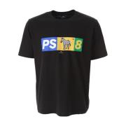 PS By Paul Smith Svart Grafisk Tryck T-shirt Black, Herr