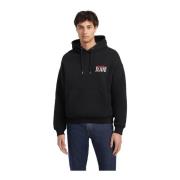 Guess Regular Fit Hoodie - Svart Black, Herr