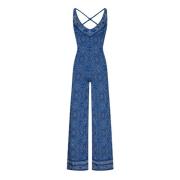 Circus Hotel Blå Korsrygg Jumpsuit Blue, Dam