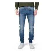 GAS Herrblå Slitna Jeans Blue, Herr