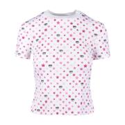 Chiara Ferragni Collection Vit/Rosa T-Shirt för Kvinnor White, Dam