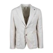 Alessandro Dell'Acqua Beige Blazer för Män White, Herr