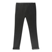 Dondup Stretch Satin Bomull Chino Byxor Black, Herr