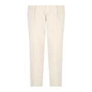 Boglioli Garment Dyed Corduroy plisserade Chinos White, Herr