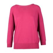 Alpha Studio Round-neck Knitwear Pink, Dam