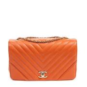 Chanel Vintage Pre-owned Laeder chanel-vskor Orange, Dam