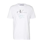 Calvin Klein Monogram Echo Graphic T-shirt White, Herr