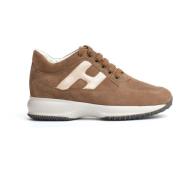 Hogan Interaktiv Mocka Bäver Sneakers Beige, Dam