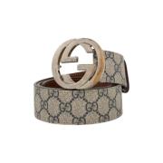 Gucci Vintage Pre-owned Canvas skrp Beige, Dam