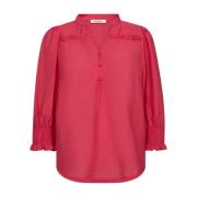 Co'Couture Frill Ss Skjorta - Margherita Pink, Dam