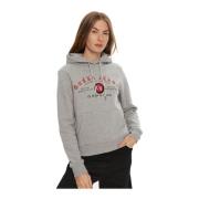 Guess Bomullshoodie med logotyptryck Gray, Dam