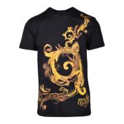 Versace Jeans Couture Bomull T-shirt med Stiligt Design Black, Herr