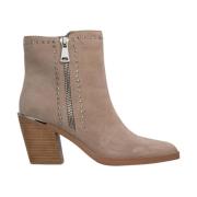 Alma EN Pena Ankelboots dubbel dragkedja klack Brown, Dam