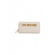 Love Moschino Stilren Dam Plånbok Vår/Sommar Beige, Dam