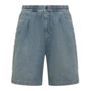 Marcelo Burlon Denim Shorts Blue, Herr