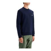 Lacoste Ikonisk Crewneck Sweatshirt med Krokodillogotyp Blue, Herr