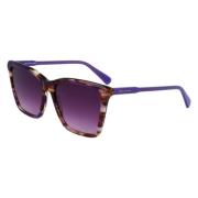 Longchamp Lila Acetat Solglasögon med Filter 3 Purple, Dam