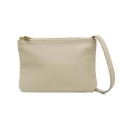 Celine Vintage Pre-owned Laeder axelremsvskor Beige, Dam