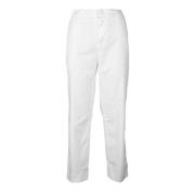 Dondup Stretch Bomull Elastan Byxor White, Dam