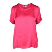 Think! Elegant Viskos Rayon Blus Pink, Dam