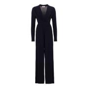 Freebird Elegant Jersey Crepe Jumpsuit Blue, Dam