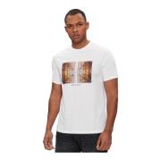 Armani Exchange Logo Print Bomull T-shirt White, Herr