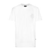 Billionaire Casual Bomull T-shirt i Blå White, Herr