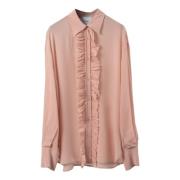 Nude Silke Volanger Blus Pink, Dam