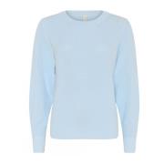 Skovhuus Oversize Sailor Stitch Pale Blue Blouse Blue, Dam