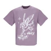 Obey Vintage Lila Krita Dam T-shirt Purple, Herr