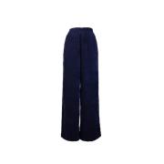 Forte Forte Matt Corduroy Wide Leg Byxor Blue, Dam