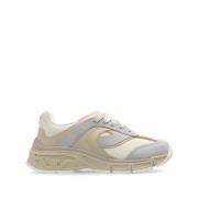 Emporio Armani Beige Mocka Panel Sneakers Beige, Herr