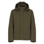 Woolrich Grön Vadderad Jacka med Huva Green, Herr