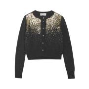 Ermanno Scervino Antracit Cardigan för Kvinnor Multicolor, Dam