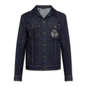 Dolce & Gabbana Jeansjacka med applikation Blue, Herr