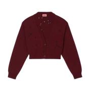 Kenzo Burgundy Constellation Cardigan Red, Dam