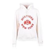 Tommy Hilfiger Stilren Sweatshirt med Bomull-Polyester Blandning White...