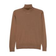 Semicouture Öken Turtleneck Tröja Brown, Dam