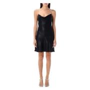 Diesel Svart Metallic Mini Klänning Black, Dam