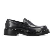 Valentino Garavani Svart Loafer Skor Elegant Stilren Black, Herr