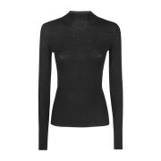 MRZ Svart Turtle Neck Sweater Black, Dam