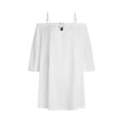 Karl Lagerfeld Off-Shoulder Strandklänning White, Dam