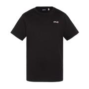 Schott NYC Svart Bomull Logo T-shirt Black, Herr