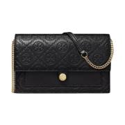 Tory Burch Svart Monogram Axelväska Black, Dam