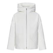 Jil Sander Vit Huva Dunjacka Aw24 White, Herr