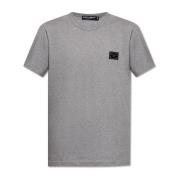 Dolce & Gabbana T-shirt med logotyp applikation Gray, Herr