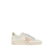 Golden Goose Sneakers i använd-effekt läder med kontrastfärger White, ...